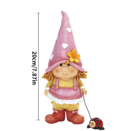 Gnome Garden Statue Decor Funny Gnomes Figurines Watering Suower outside Decoration for Patio Yard Lawn Porch Ornaments