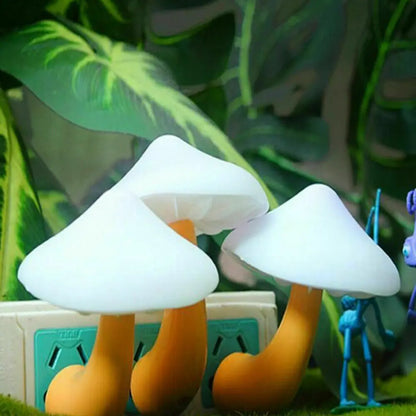 Mushroom Shape LED Night Lights Sensor Dusk to Dawn Bedroom Decor Wall Lamps for Kids Children'S Room Bedside Lamp US/EU Plug