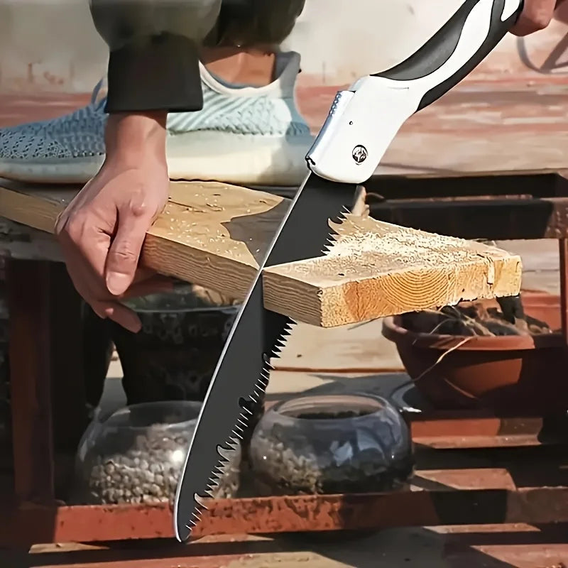 SK5 Steel Ergonomic Folding Saw with Safety Lock - Ideal for Woodworking, Tree Pruning & DIY Projects