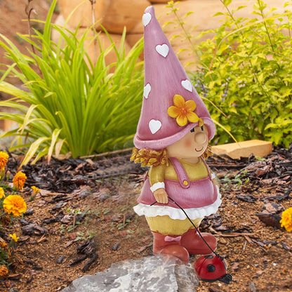 Gnome Garden Statue Decor Funny Gnomes Figurines Watering Suower outside Decoration for Patio Yard Lawn Porch Ornaments