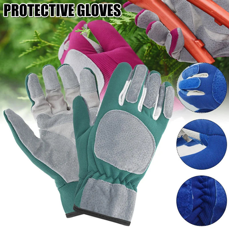 1 Pair Gardening Gloves Rose Pruning Thorn Proof Gloves with Long Forearm Protection Gauntlets for Digging Planting Garden Tools