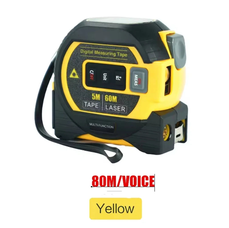 3 in 1 Laser Tape Measure Laser Distance Measuring Rangefinder Infrared High-Precision Digital Electronic Ruler Measuring Level