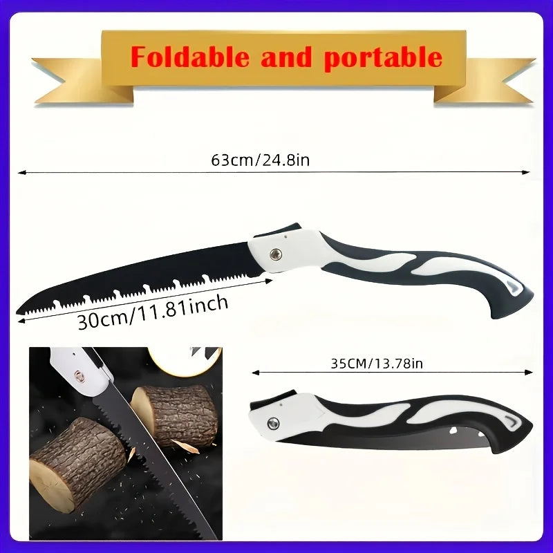SK5 Steel Ergonomic Folding Saw with Safety Lock - Ideal for Woodworking, Tree Pruning & DIY Projects