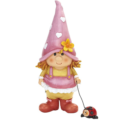 Gnome Garden Statue Decor Funny Gnomes Figurines Watering Suower outside Decoration for Patio Yard Lawn Porch Ornaments