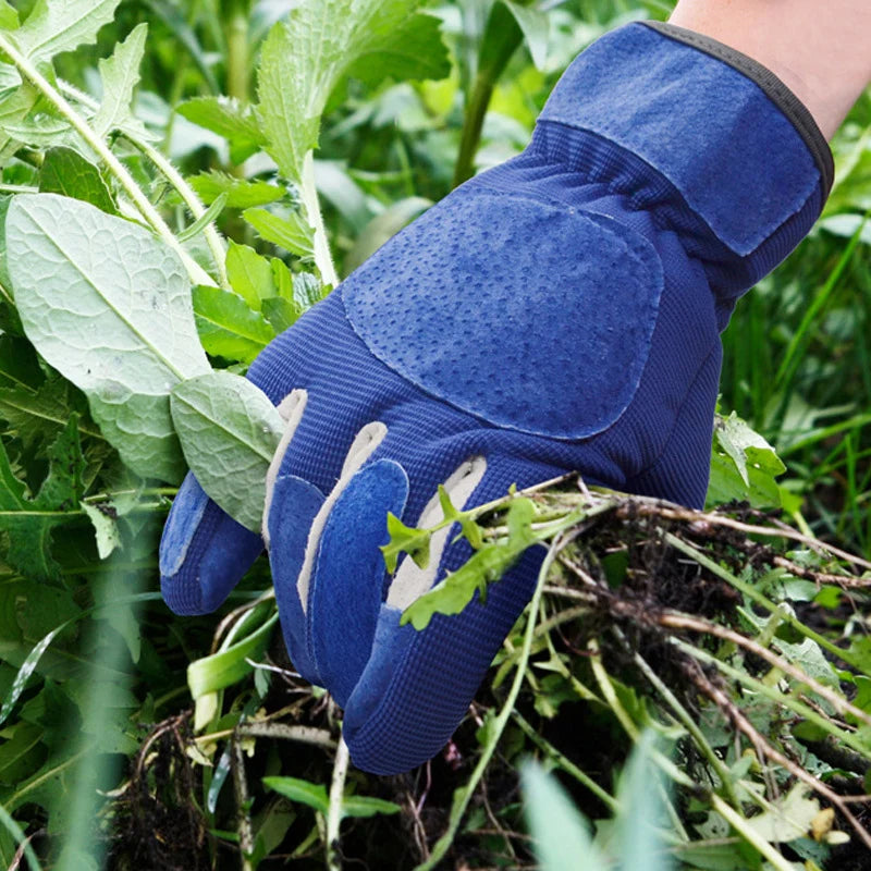 1 Pair Gardening Gloves Rose Pruning Thorn Proof Gloves with Long Forearm Protection Gauntlets for Digging Planting Garden Tools